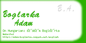 boglarka adam business card